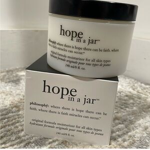 Philosophy Hope in A Jar Moisturizer For All Skin Types, New in Box Large 8 oz.